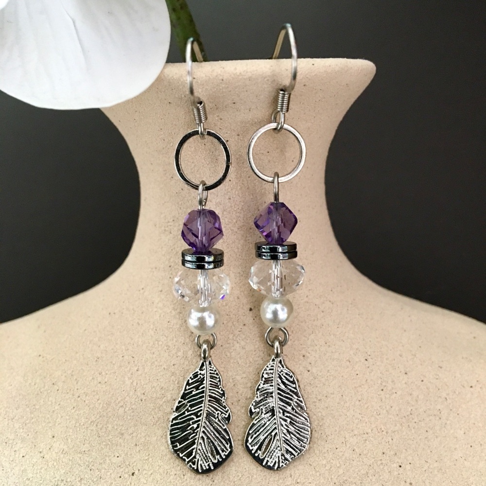 Gardgy earrings purple